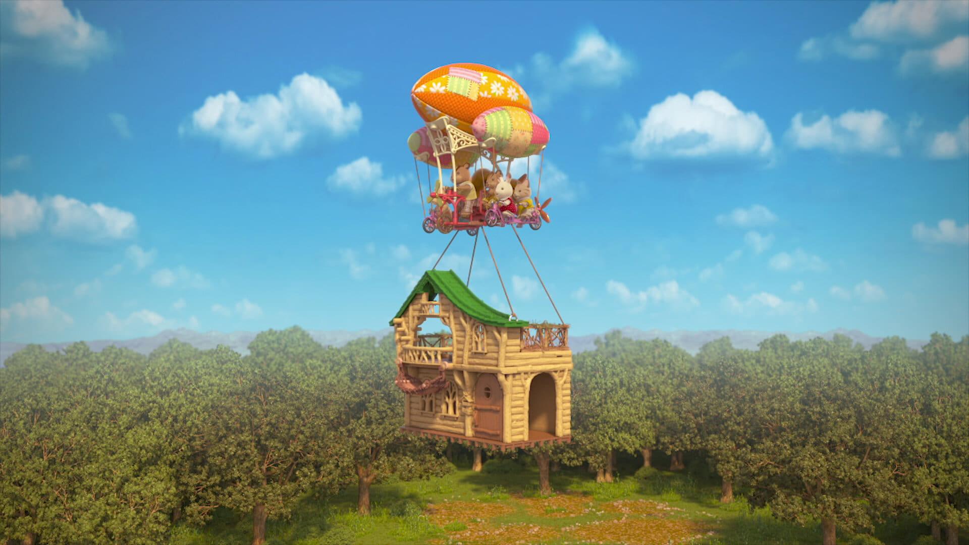 Calico Critters: Everyone's Big Dream Flying in the Sky backdrop