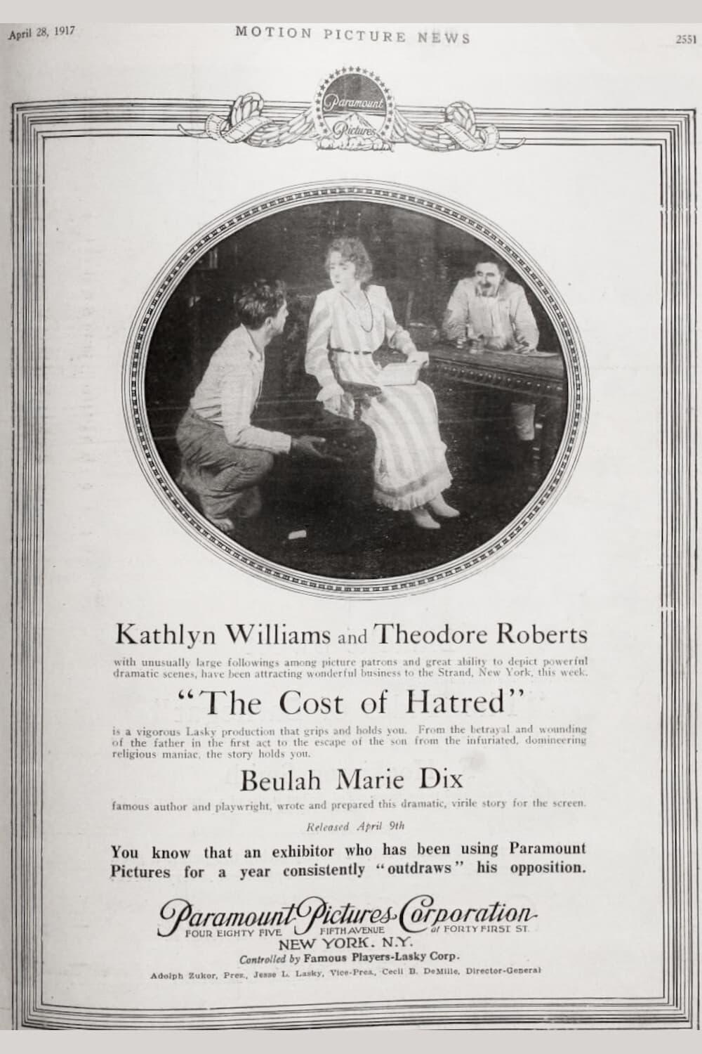 The Cost of Hatred poster