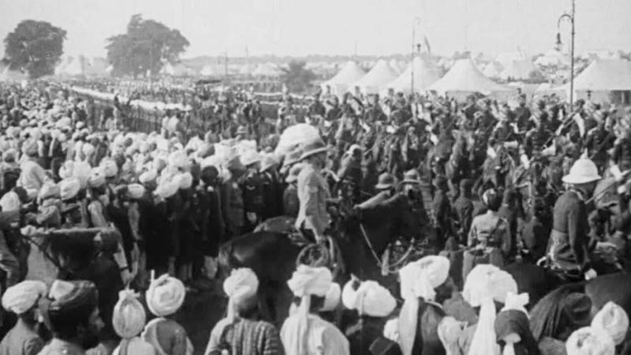 Our King Emperor and Queen Empress Hold a Durbar in Delhi backdrop