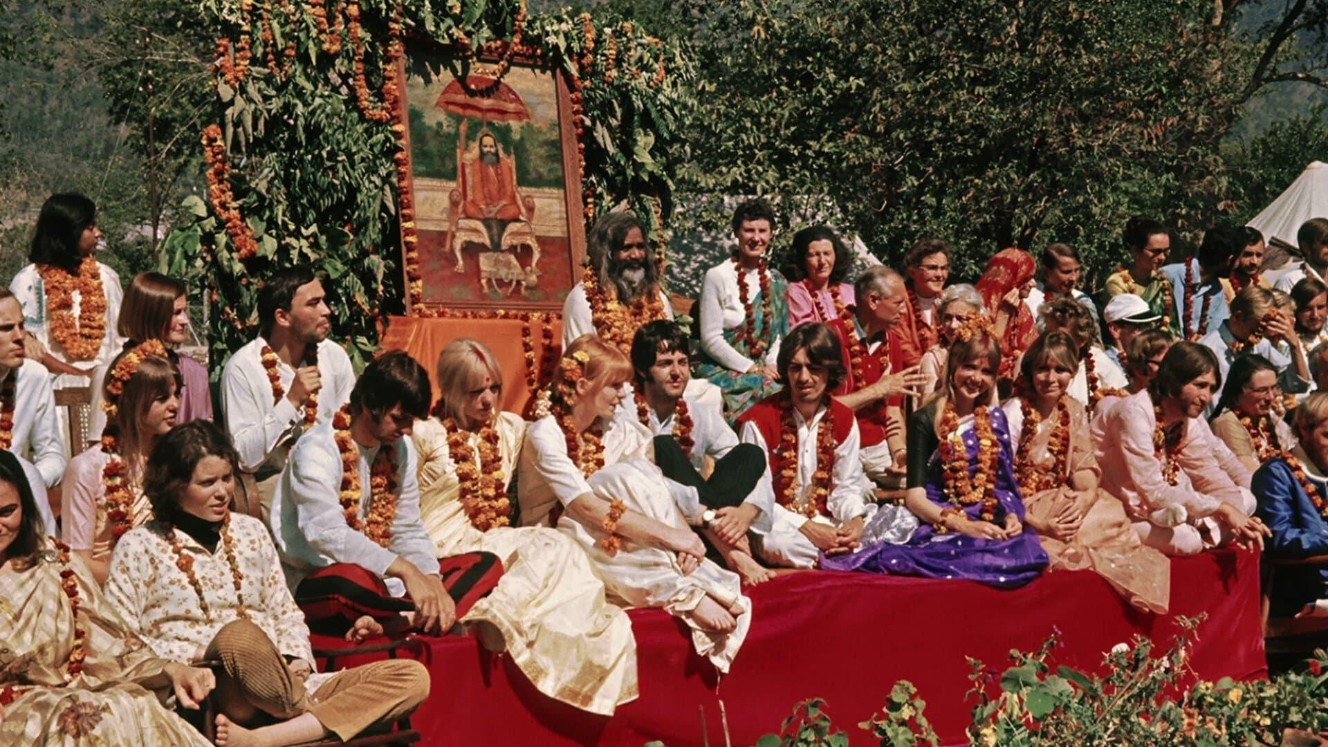 The Beatles and India backdrop
