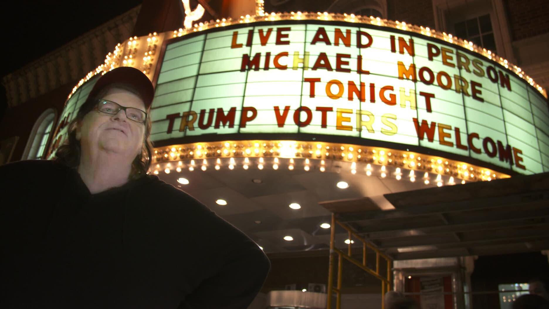 Michael Moore in TrumpLand backdrop