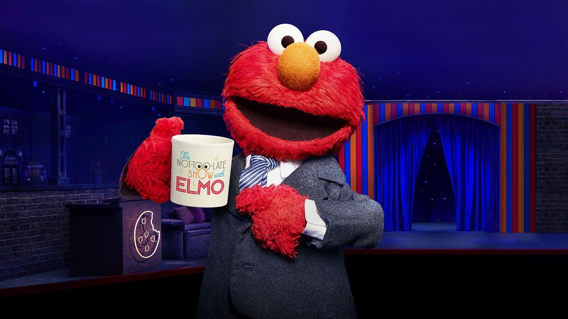 The Not-Too-Late Show with Elmo backdrop