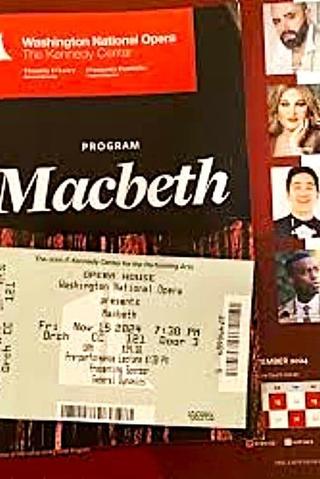 Macbeth: Washington National Opera poster