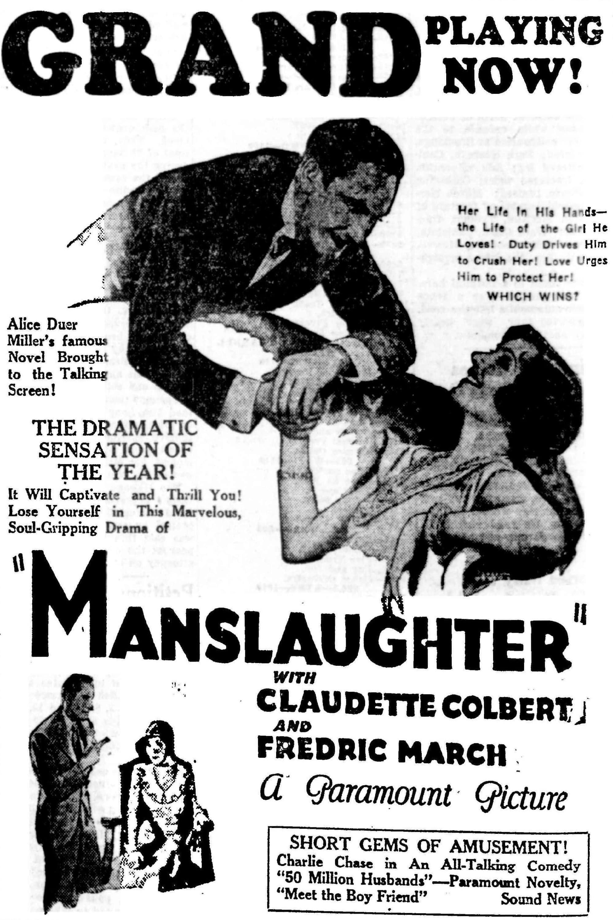 Manslaughter poster