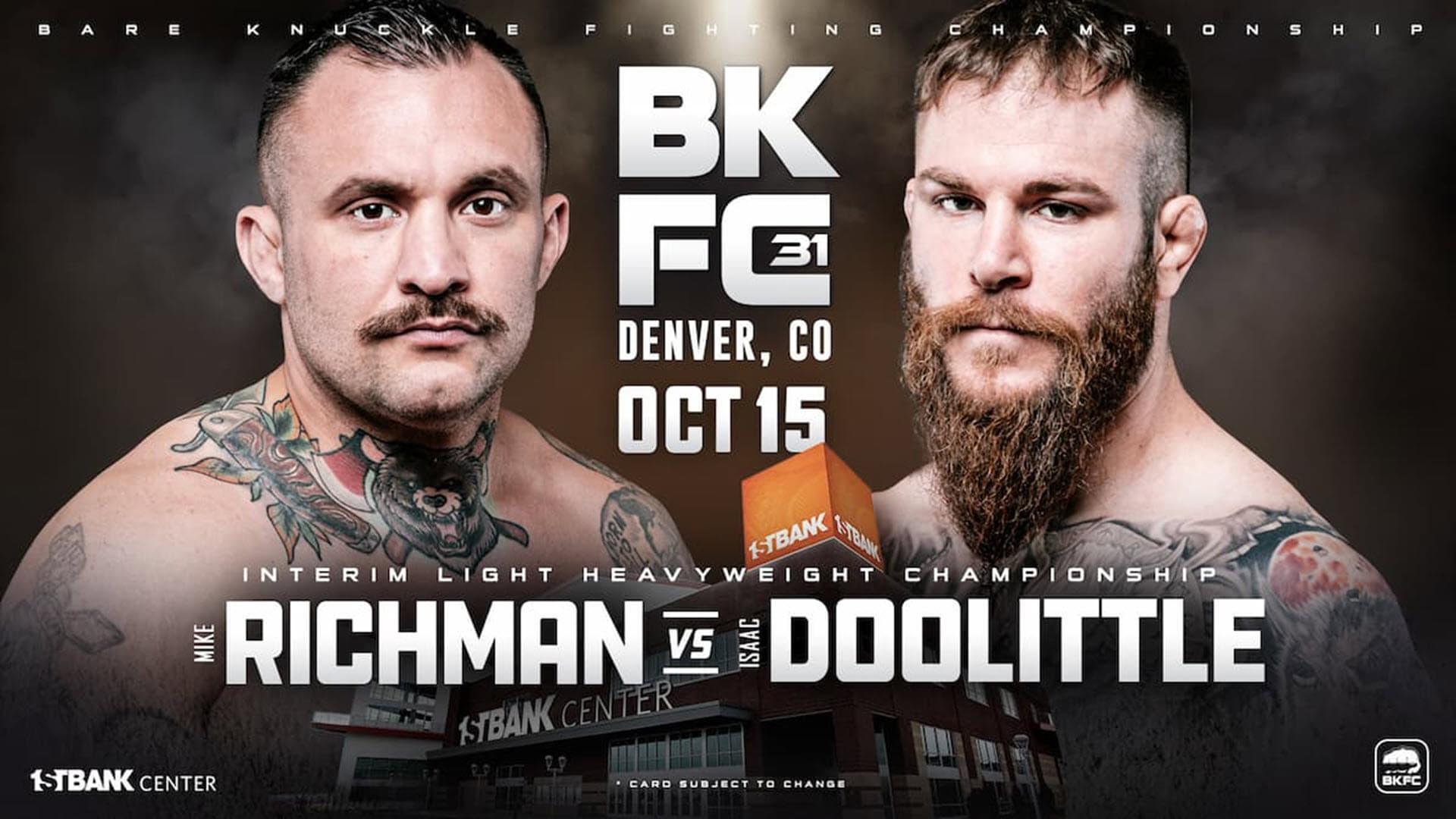 BKFC 31: Richman vs Doolittle backdrop