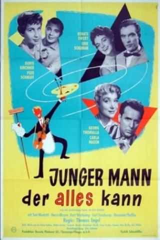 Junger Mann, der alles kann poster