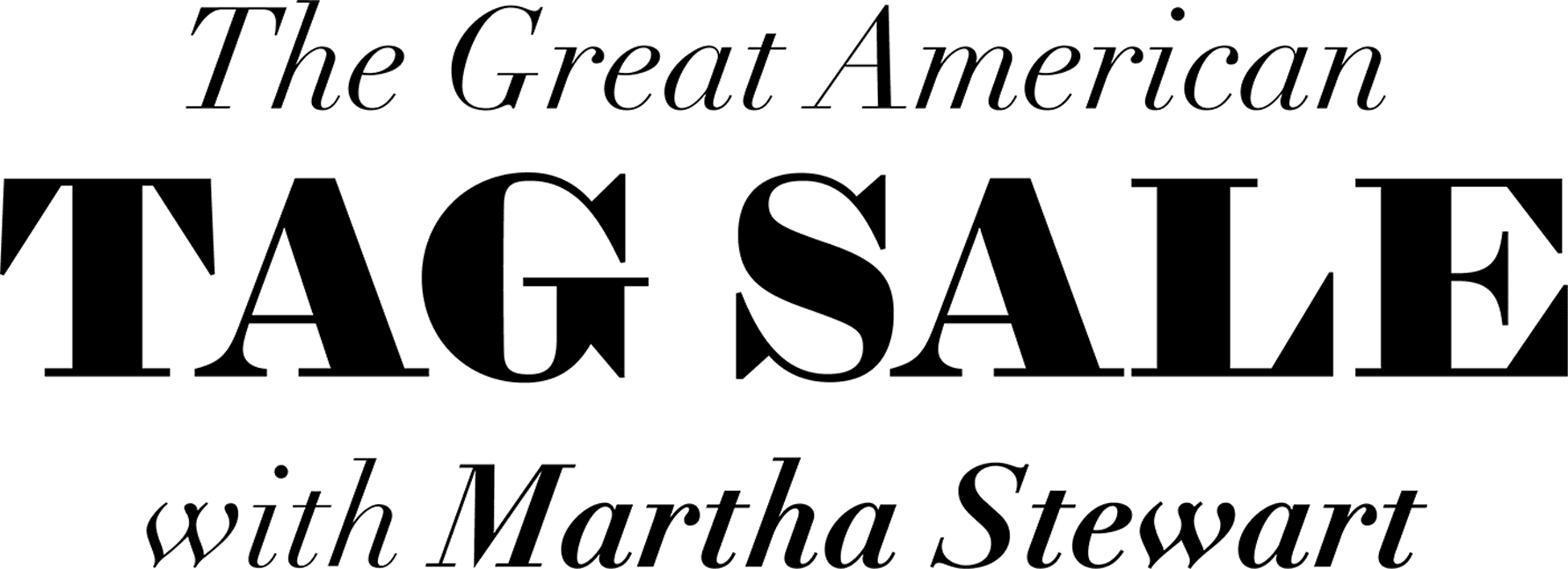 The Great American Tag Sale with Martha Stewart logo