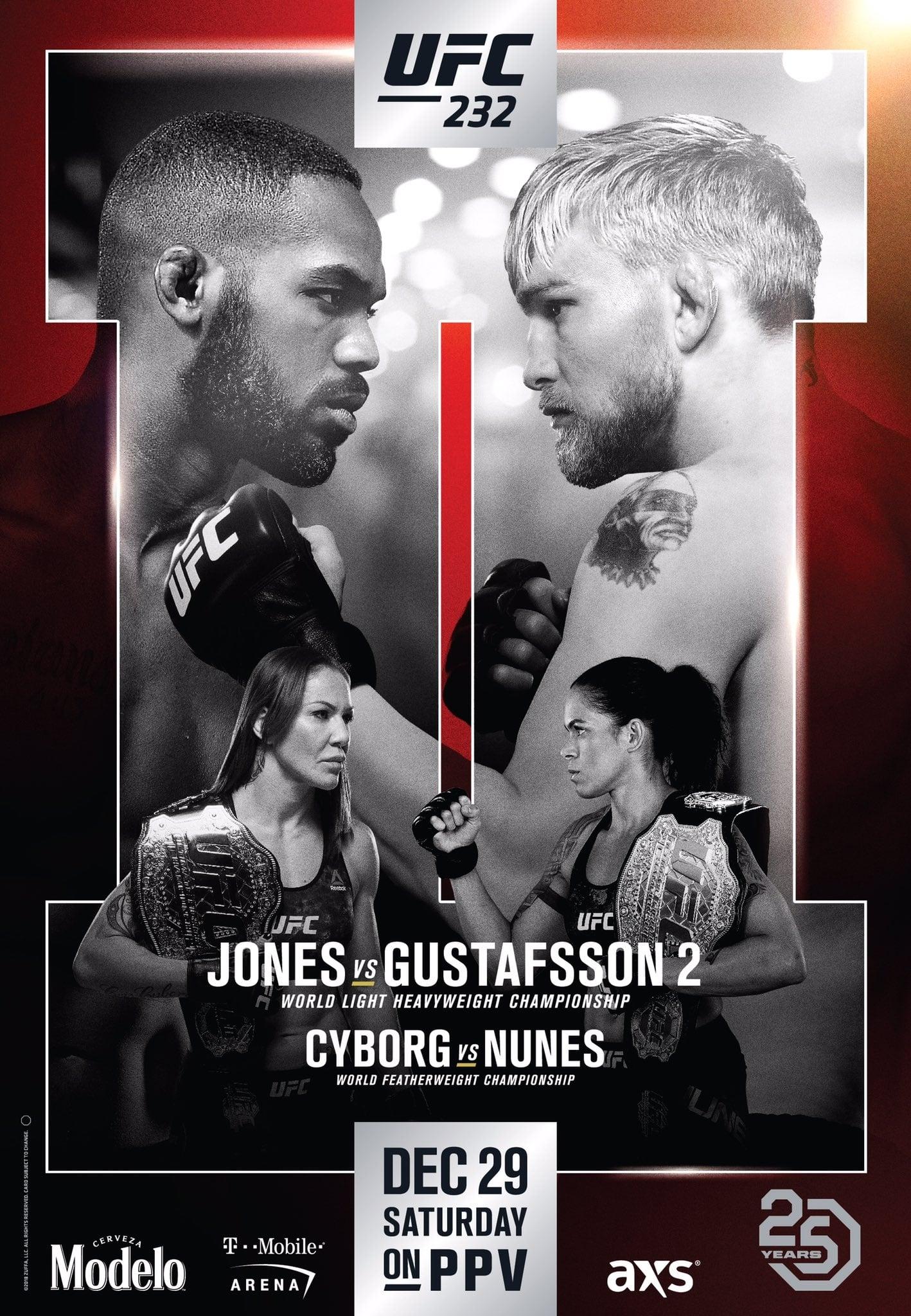 UFC 232: Jones vs. Gustafsson 2 poster