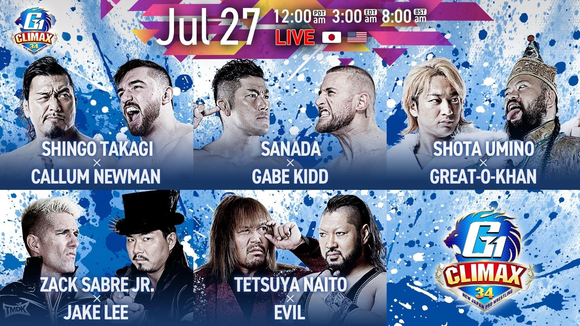 NJPW G1 Climax 34: Day 5 backdrop