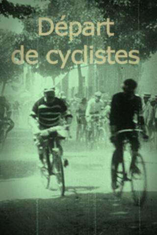 Départ de cyclistes poster