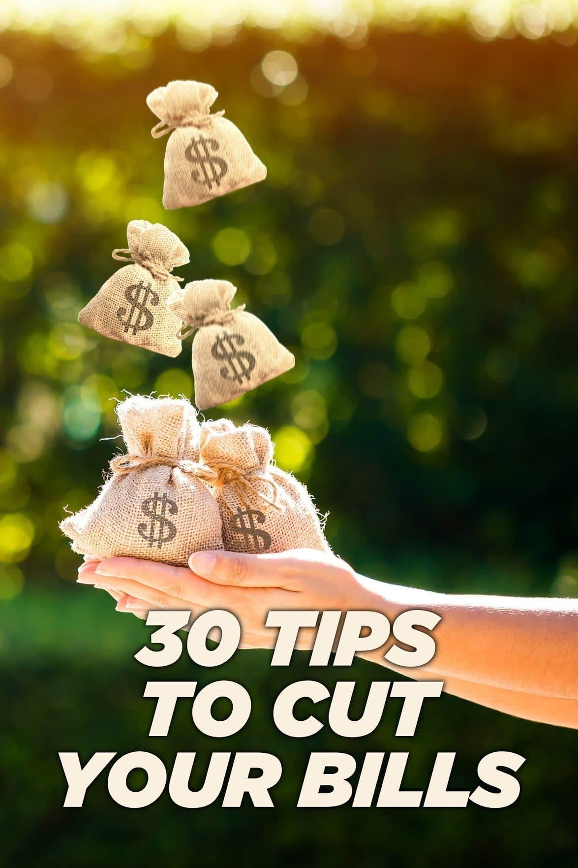 30 Tips to Cut Your Bills poster