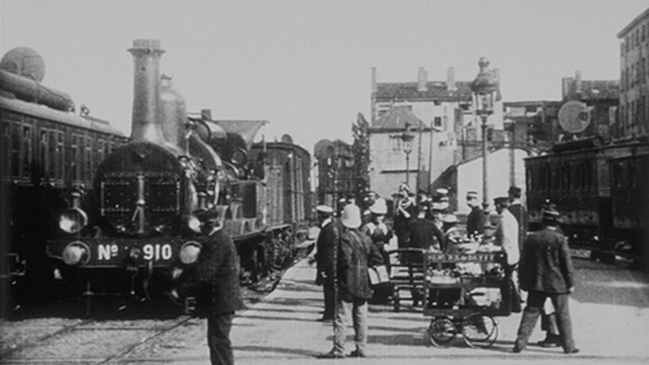 Arrival of a Train at Perrache backdrop