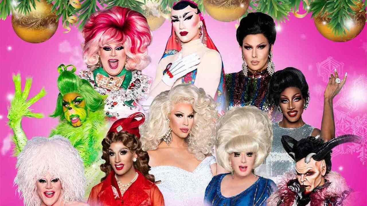 Drag Queen Christmas 2020 backdrop