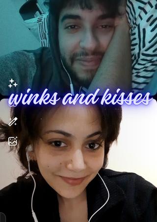 winks and kisses poster
