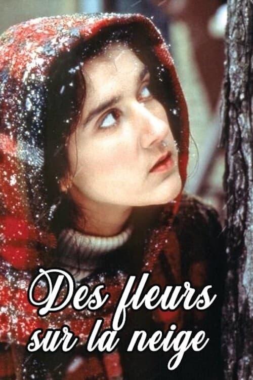 Des fleurs sur la neige poster