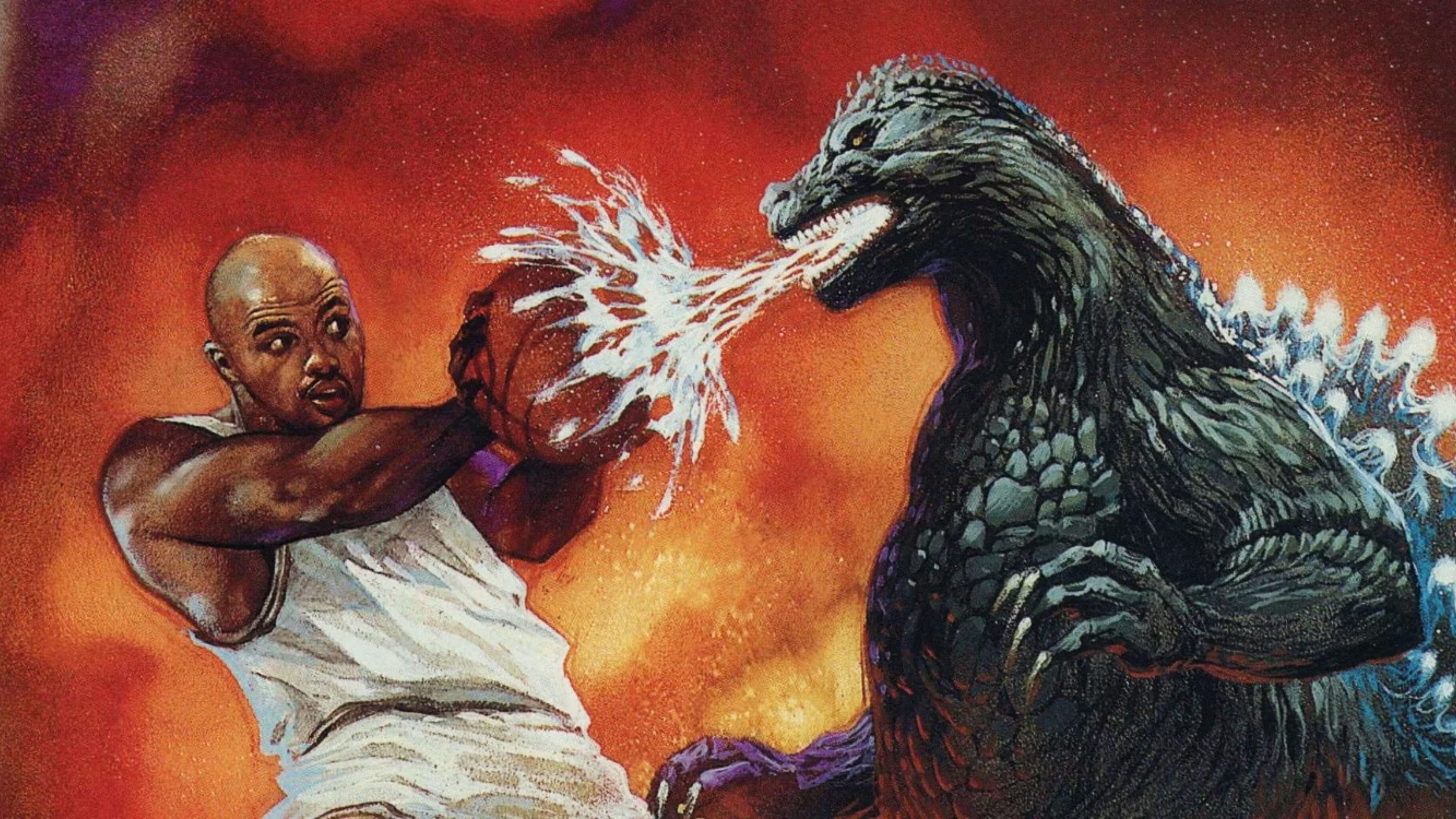 Godzilla vs. Charles Barkley backdrop
