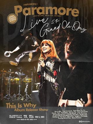 Paramore: Live at the Grand Ole Opry poster