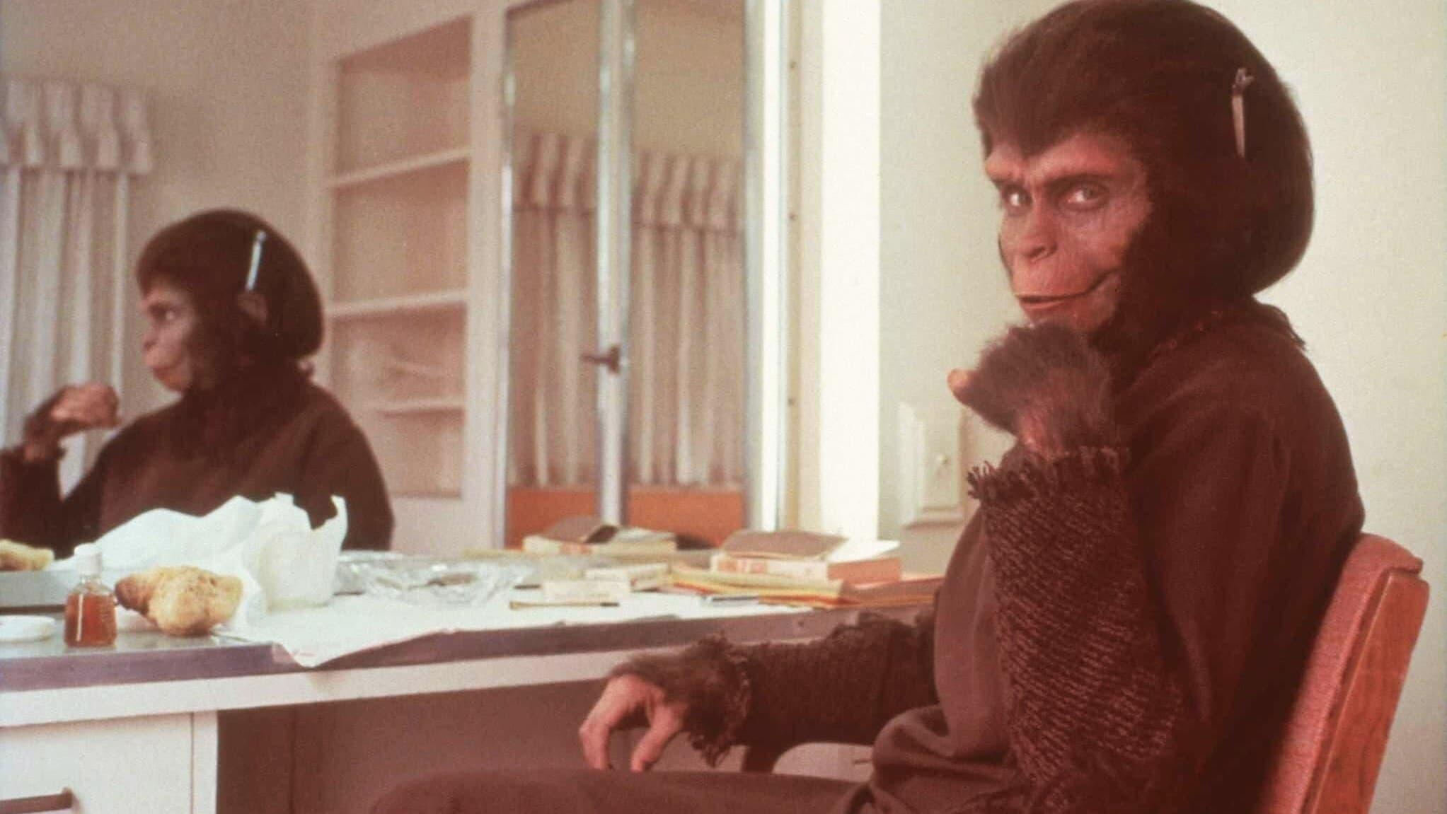 Behind the Planet of the Apes backdrop