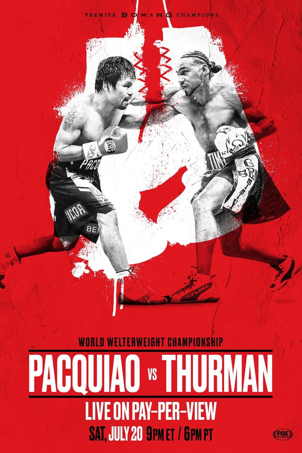 Manny Pacquiao vs. Keith Thurman poster