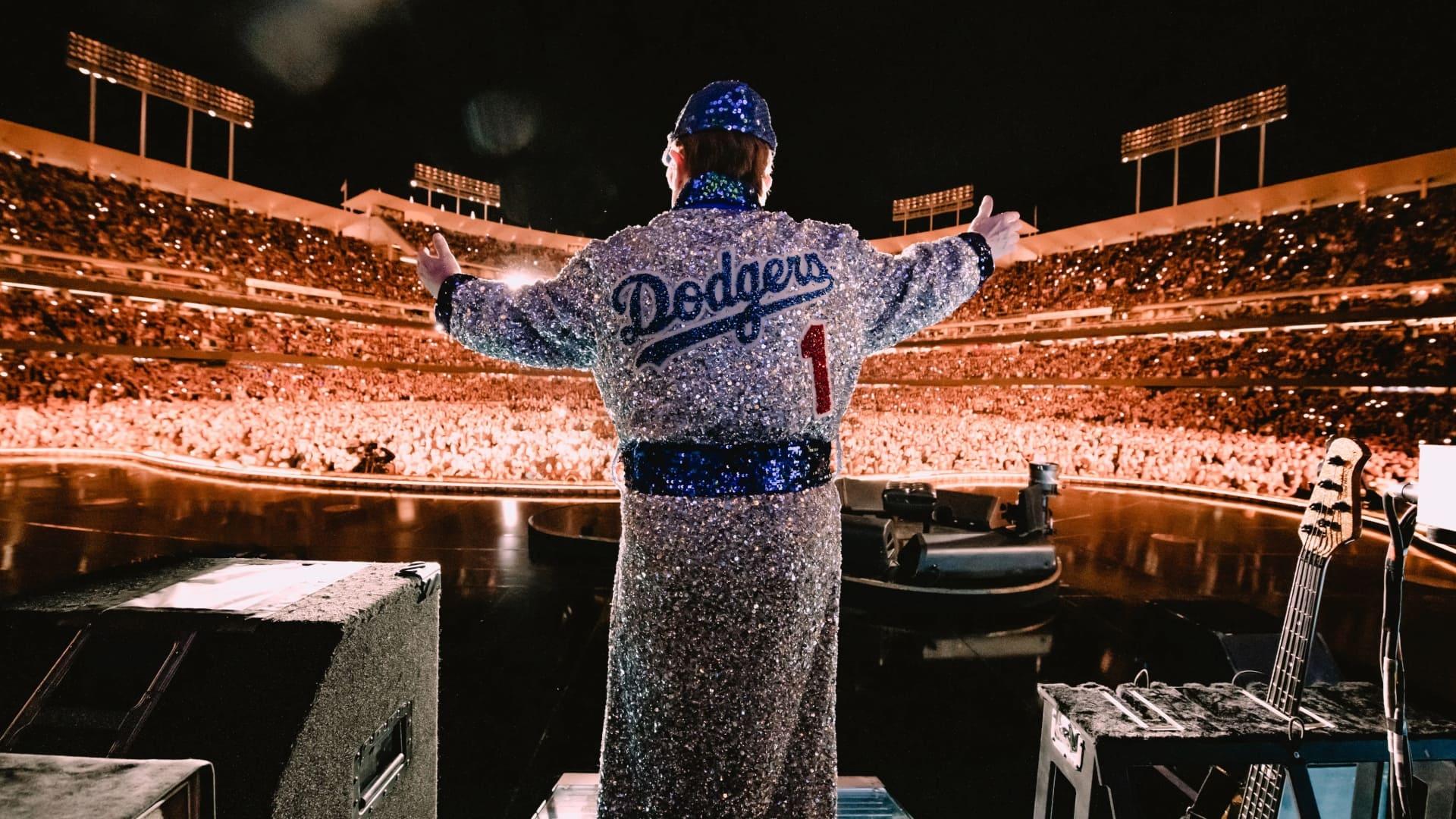 Elton John Live: Farewell from Dodger Stadium backdrop