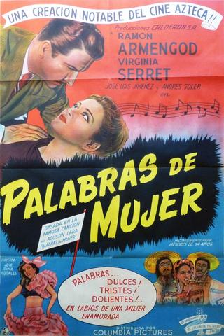 Palabras de mujer poster