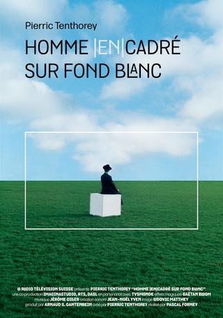 Homme Cadré sur Fond Blanc poster