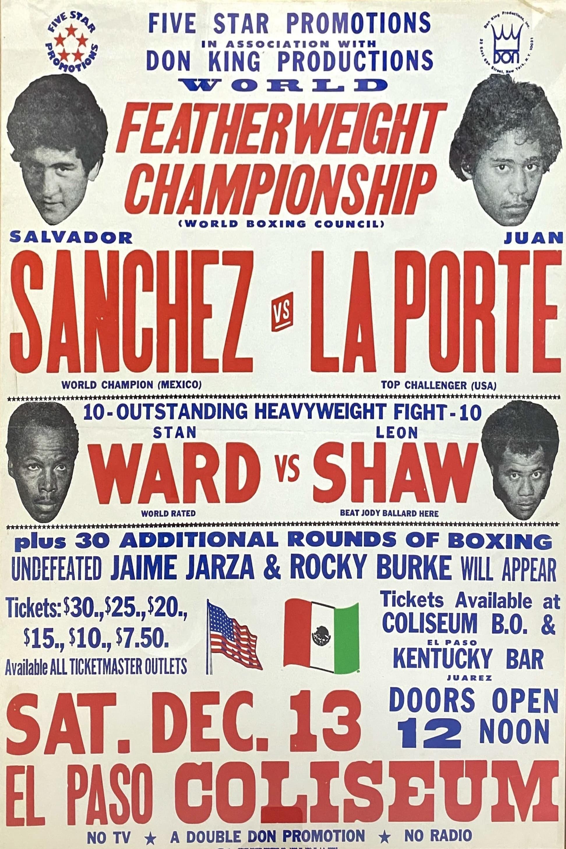Salvador Sanchez vs. Juan Laporte poster