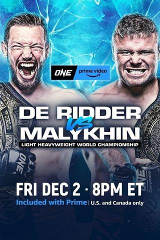 ONE on Prime Video 5: De Ridder vs. Malykhin poster