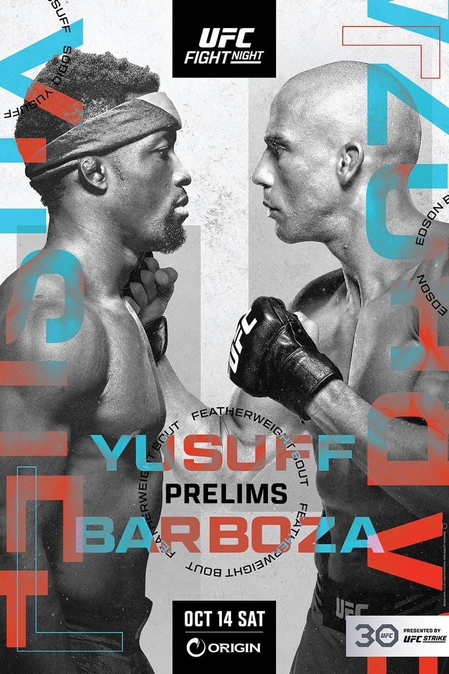 UFC Fight Night 230: Yusuff vs. Barboza poster