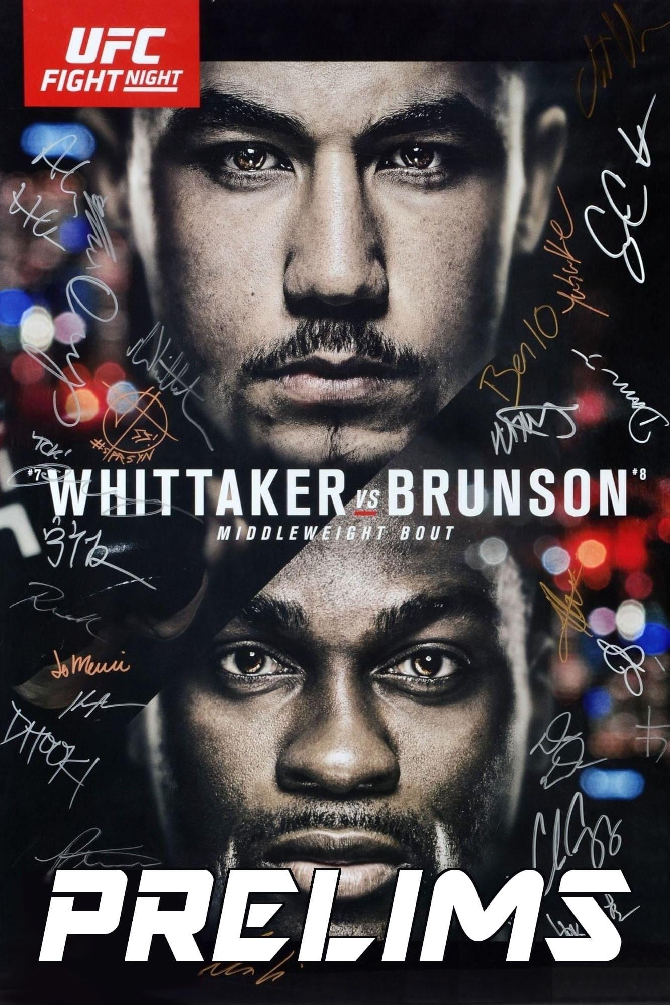 UFC Fight Night 101: Whittaker vs. Brunson poster