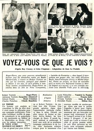 Voyez-vous ce que je vois poster