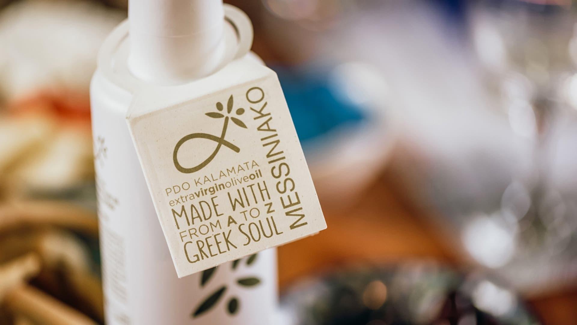 Messiniako Organic Extra-Virgin Olive Oil from Kalamata, Greece (Food Insider) backdrop