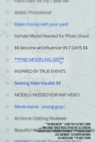 **PAID MODELING GIG** poster