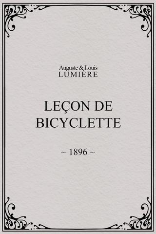 Leçon de bicyclette poster