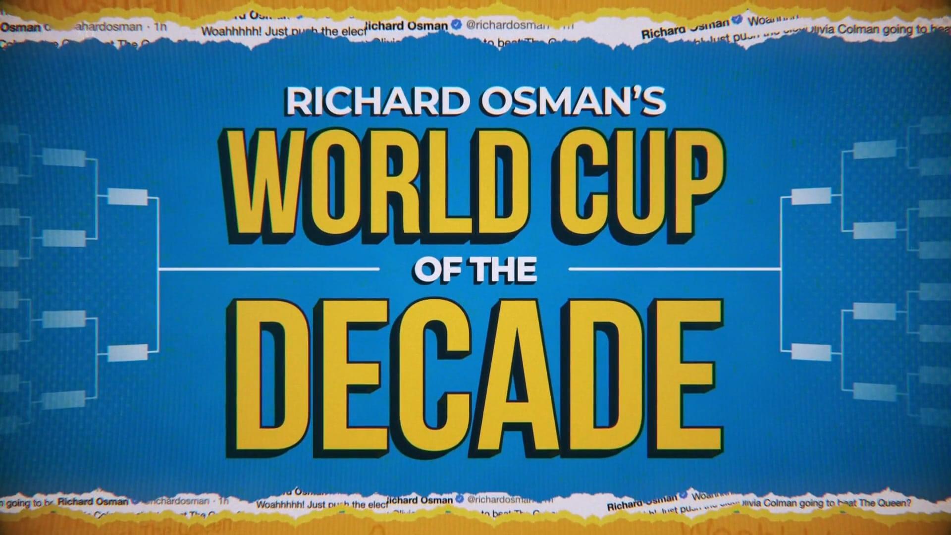 Richard Osman's World Cup of the Decade backdrop