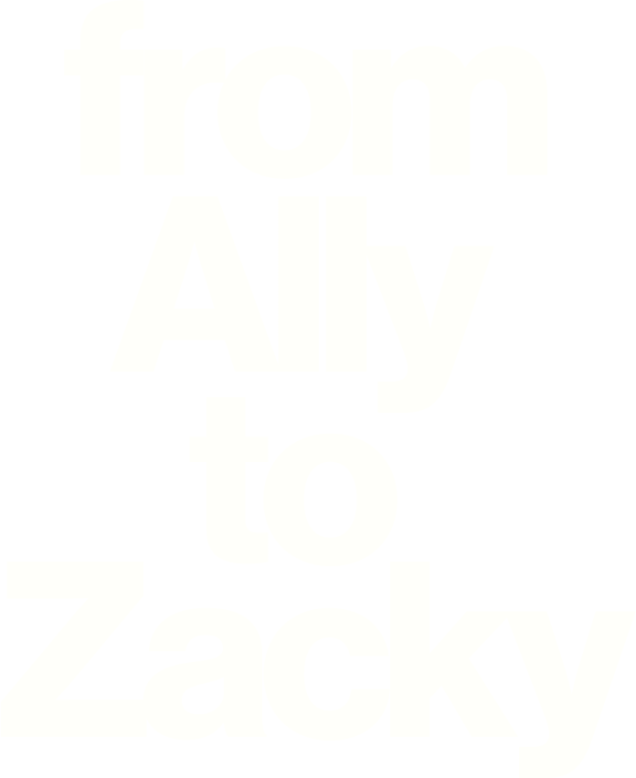 From Ally to Zacky logo