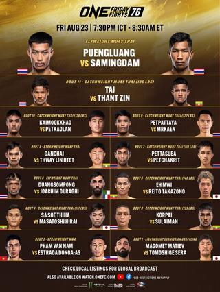 ONE Friday Fights 76: Puengluang vs. Samingdam poster