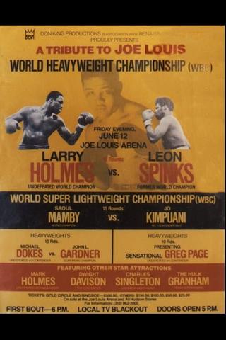 Larry Holmes vs. Leon Spinks poster