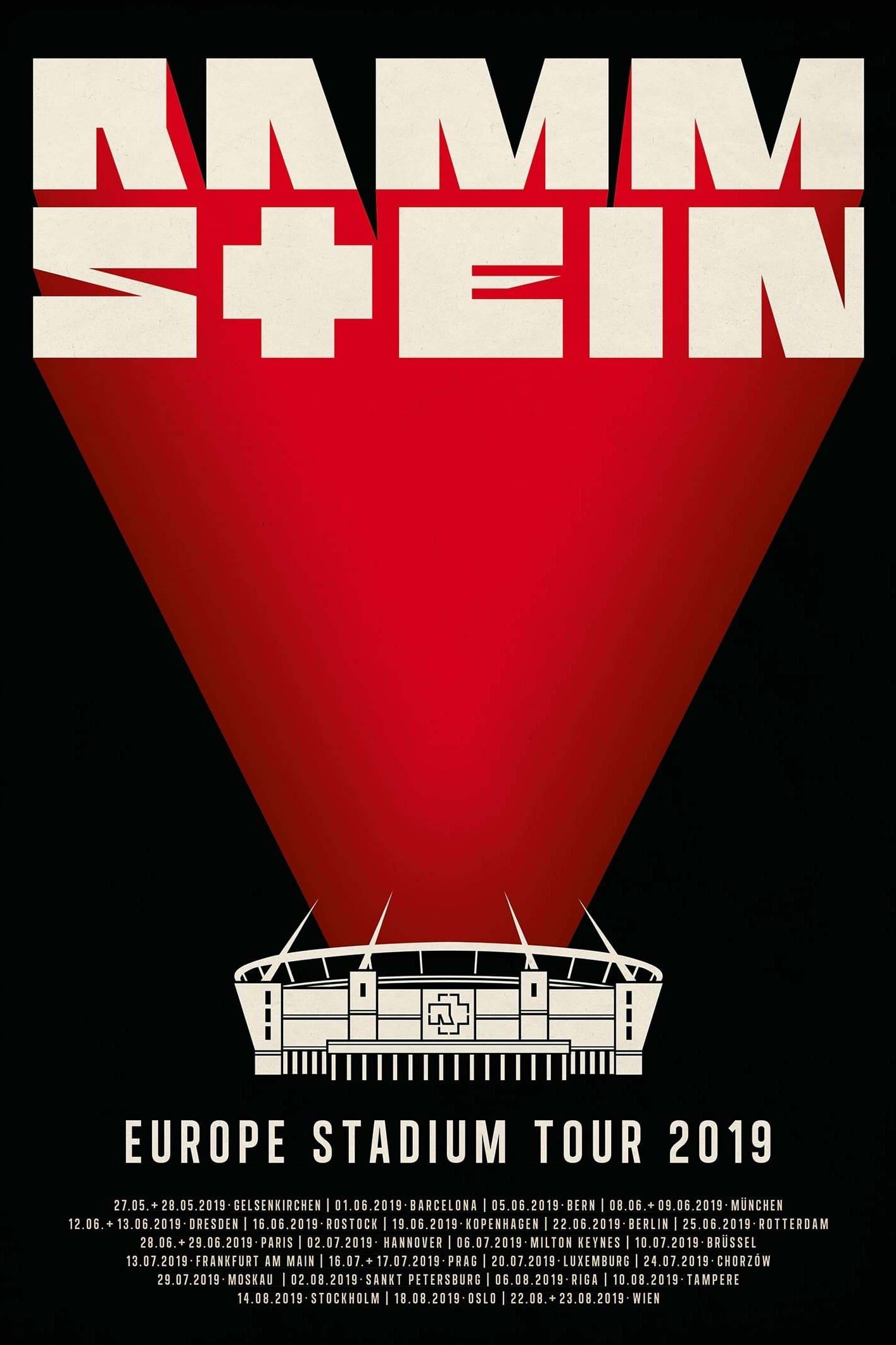 Rammstein Europe Stadium Tour 2019 poster