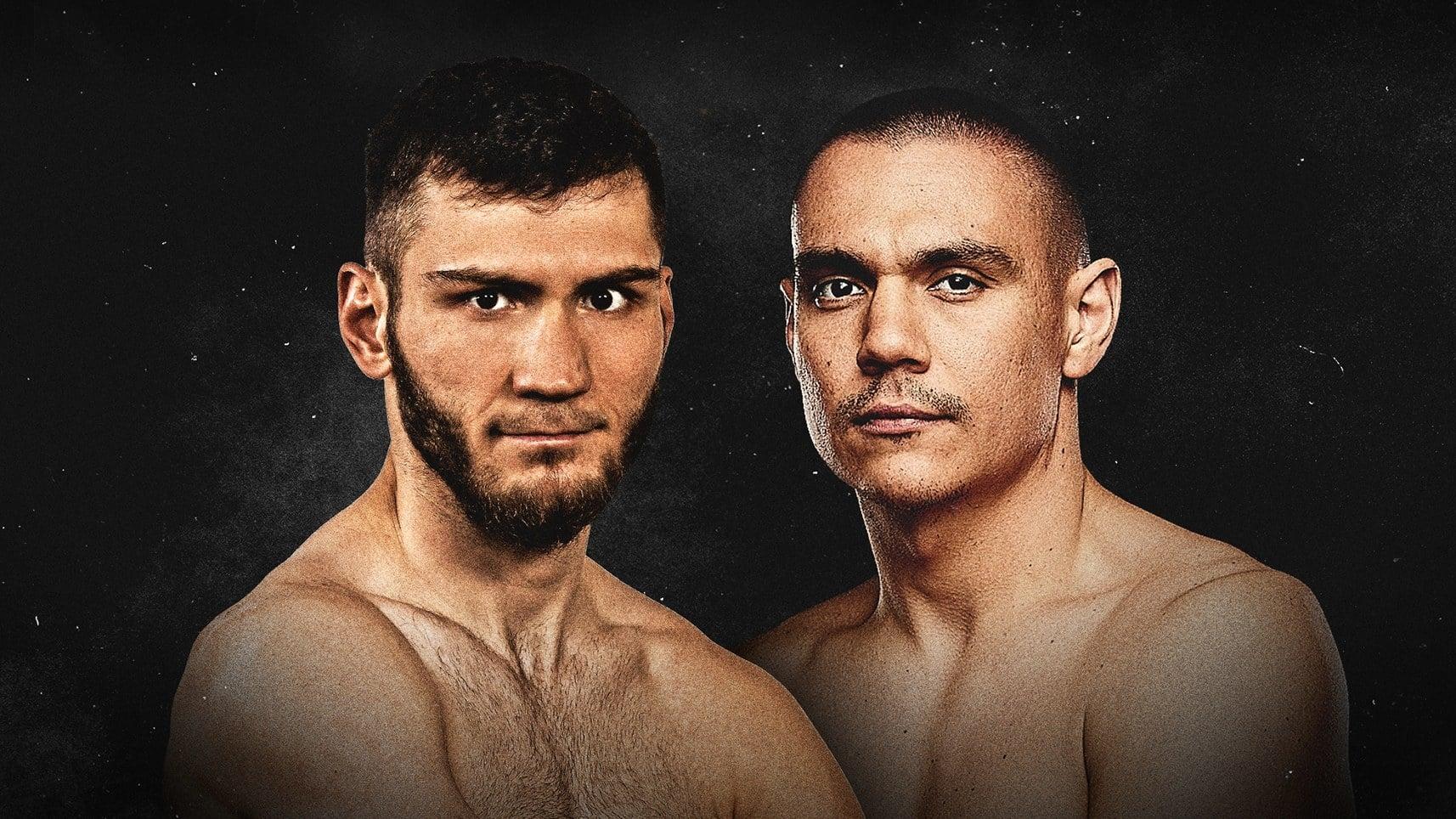 Bakhram Murtazaliev vs. Tim Tszyu backdrop