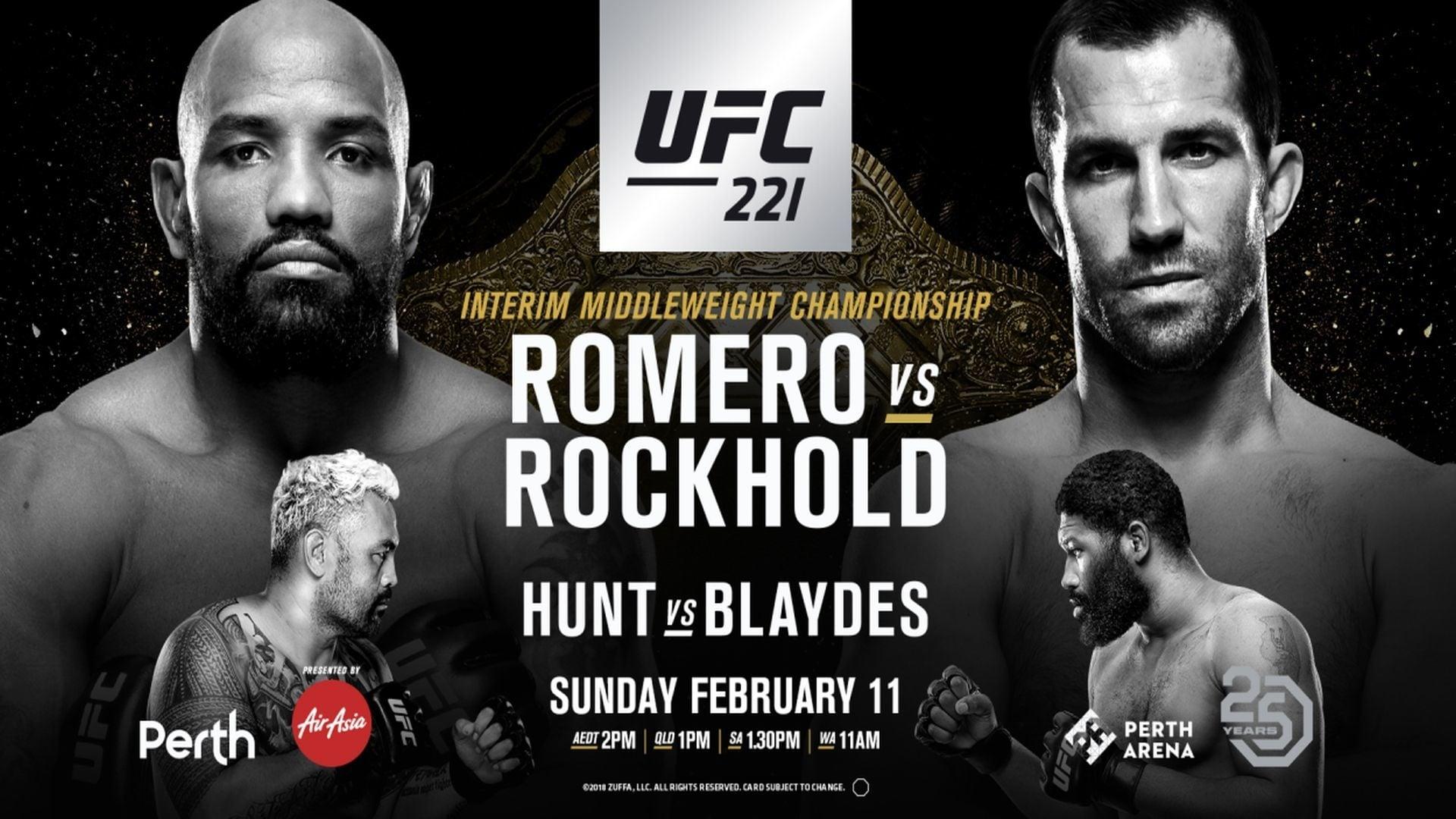 UFC 221: Romero vs. Rockhold backdrop