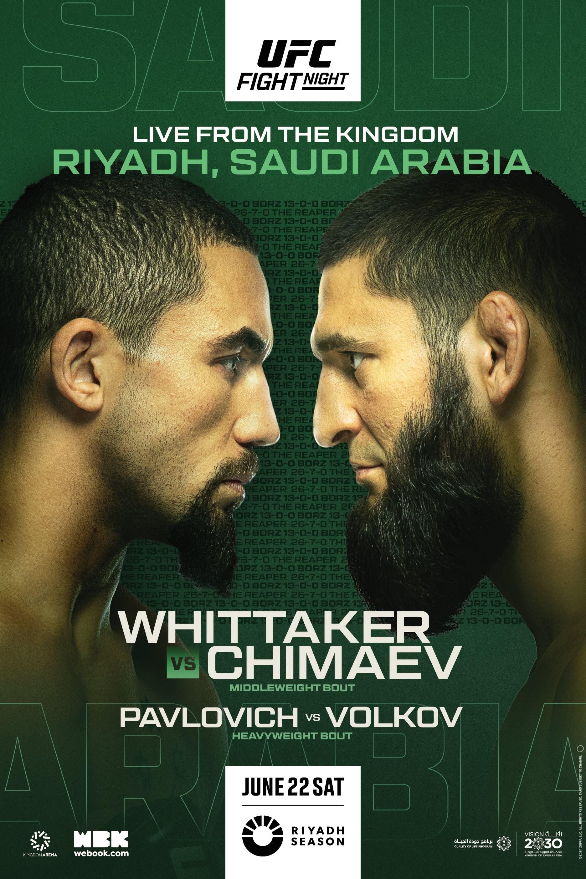 UFC on ABC 6: Whittaker vs. Aliskerov poster