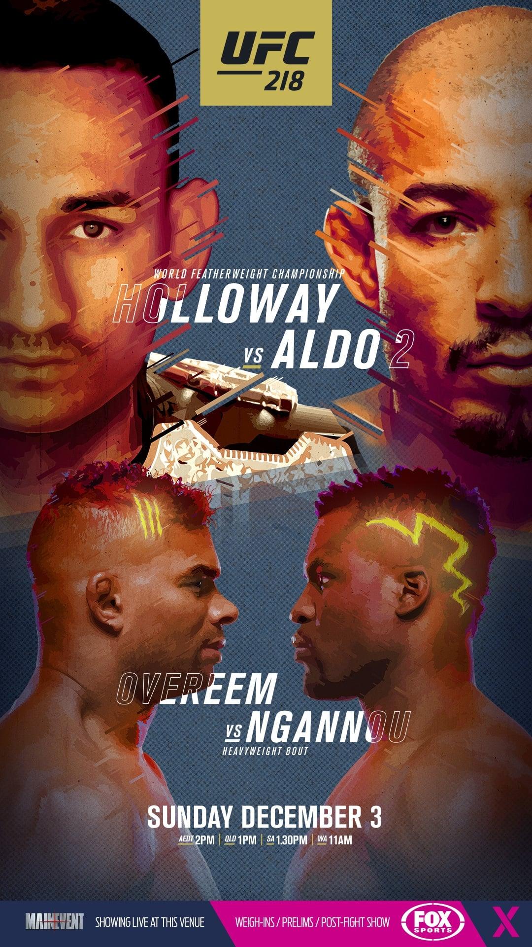 UFC 218: Holloway vs. Aldo 2 poster