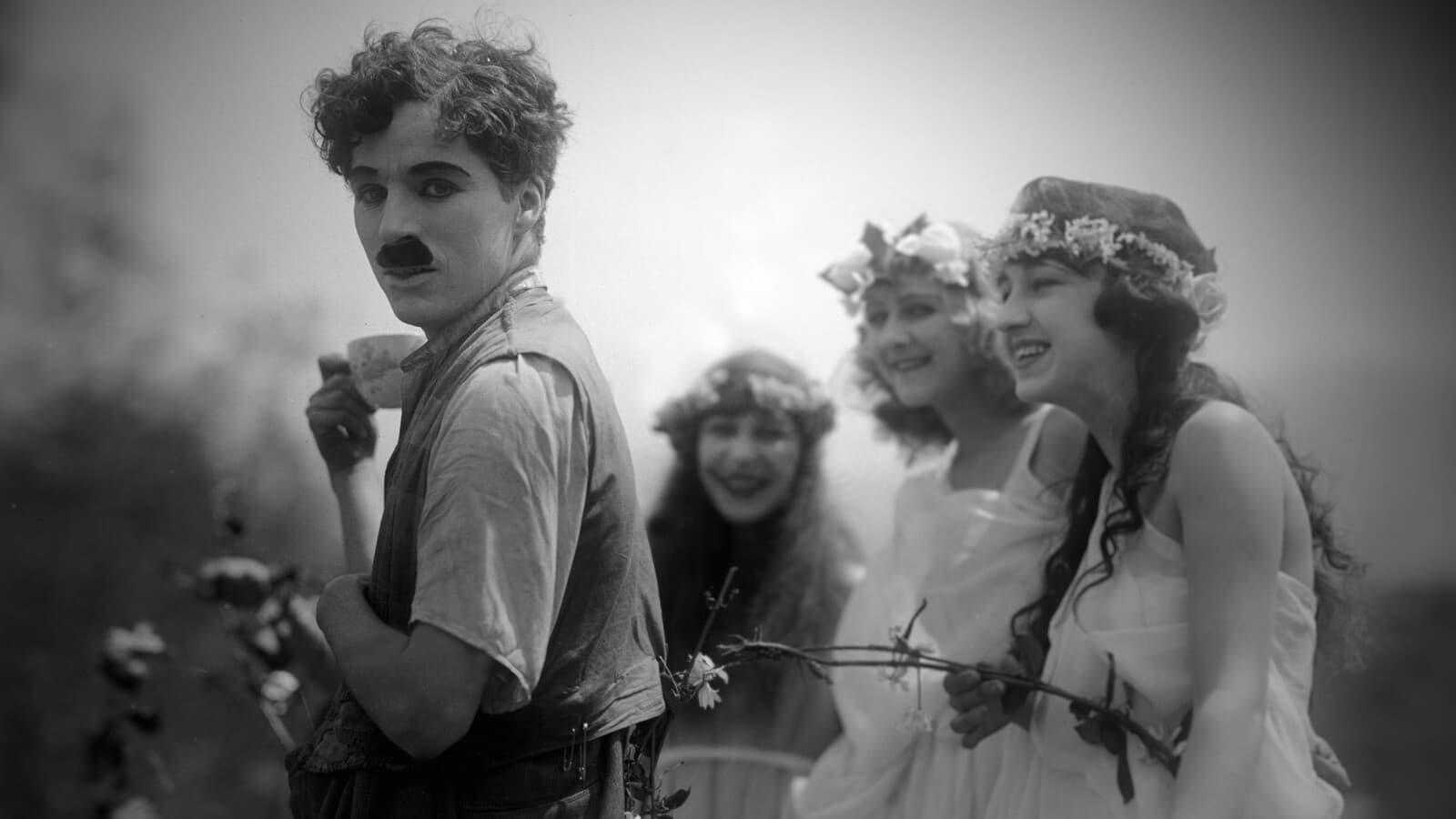 Charlie Chaplin, The Genius of Liberty backdrop