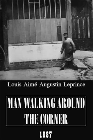 Man Walking Around a Corner poster
