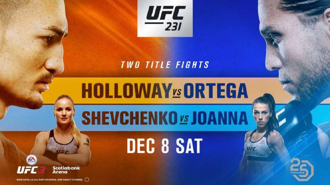 UFC 231: Holloway vs. Ortega backdrop