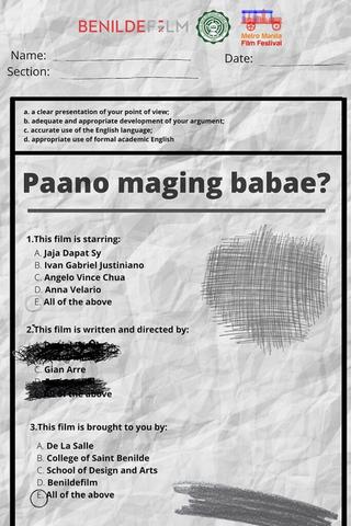 Paano Maging Babae? poster