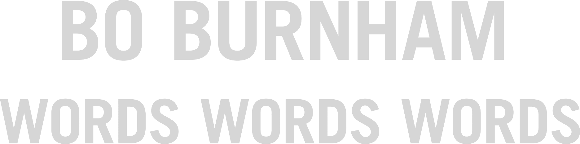 Bo Burnham: Words, Words, Words logo