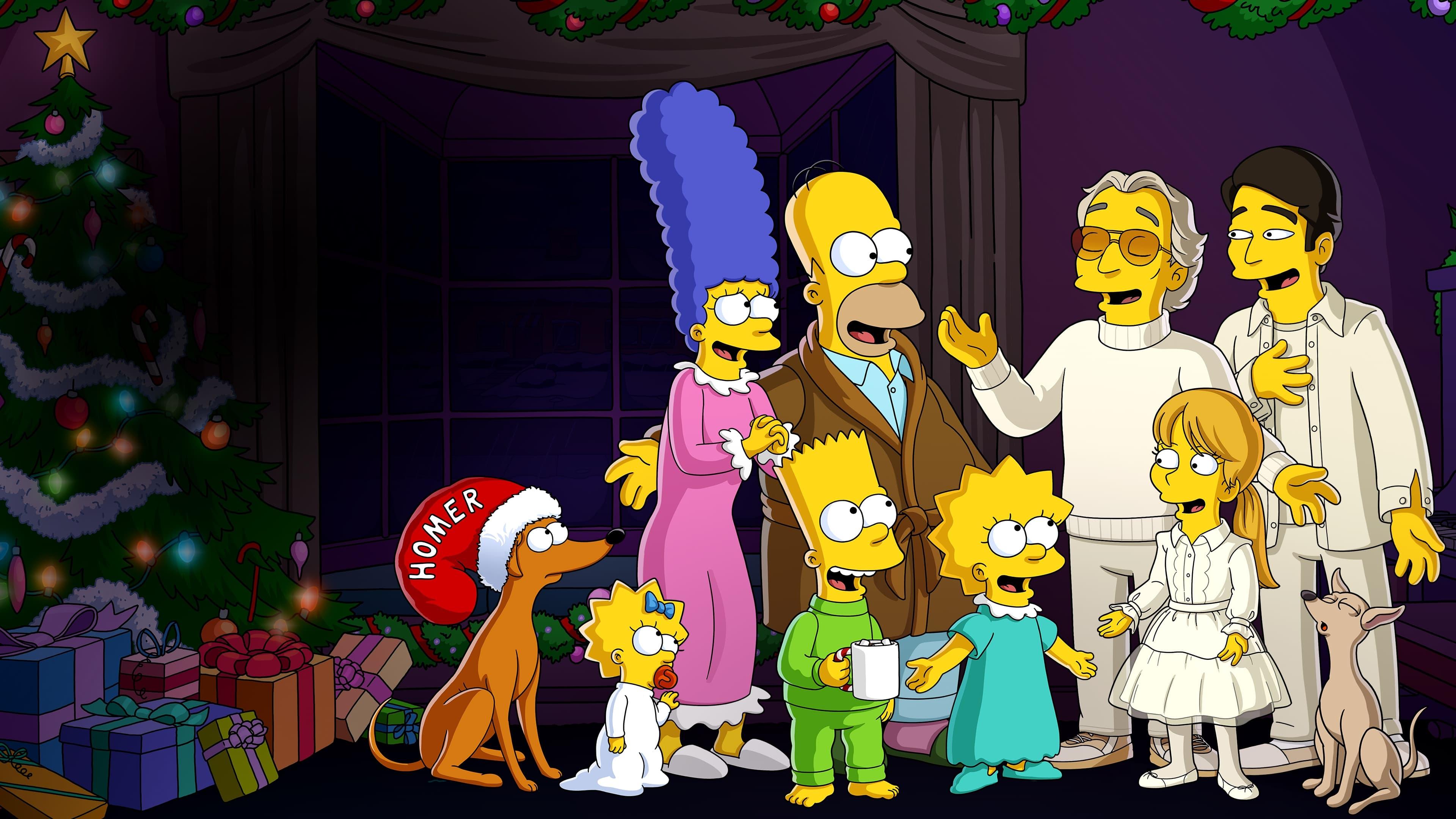 The Simpsons Meet the Bocellis in Feliz Navidad backdrop
