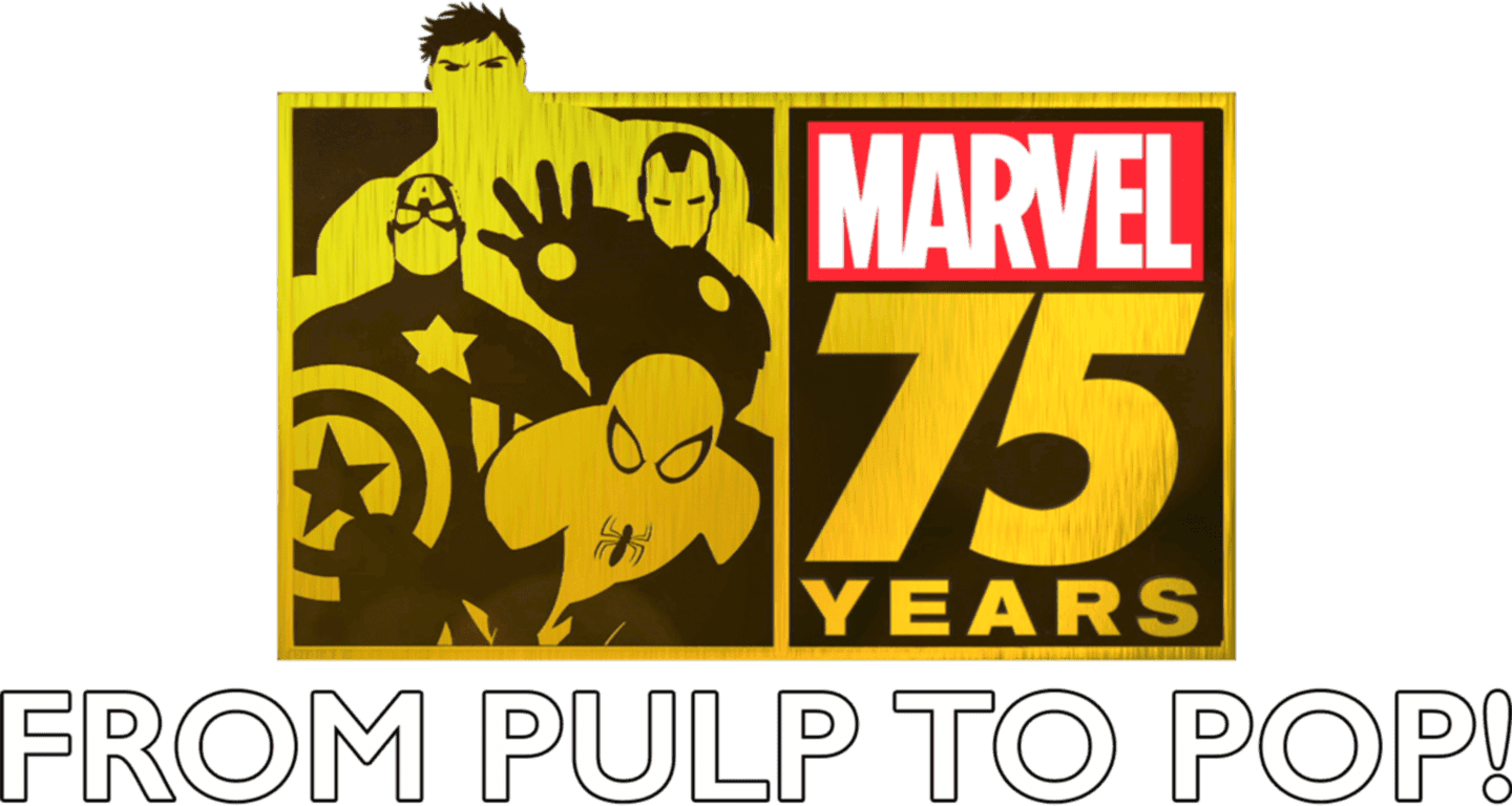 Marvel: 75 Years, from Pulp to Pop! logo